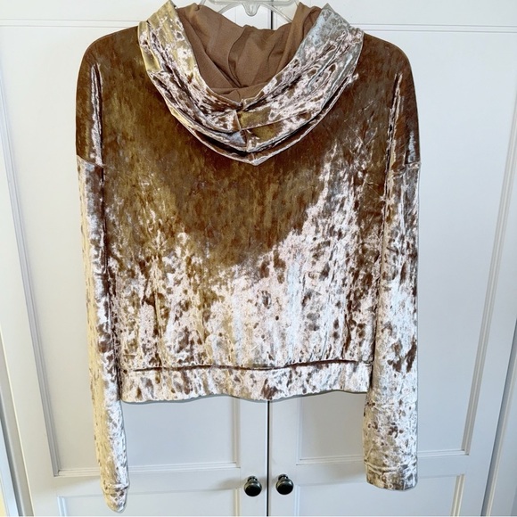 New! Fabletics 3-piece Set Crushed Velour Zip Up Hoodie/Legging/Bra-Top Sz Small - Picture 7 of 16